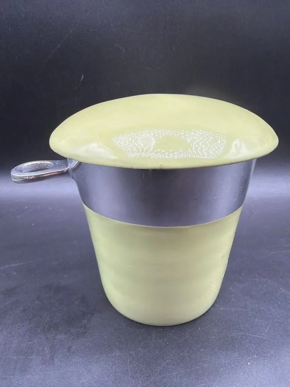Nima Oberoi Lunares Ice Cream Pint Holder Server w Lid Pistachio Green No Scoop